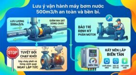 Lưu ý vận hành máy bơm nước 500m3/h an toàn và bền bỉ.