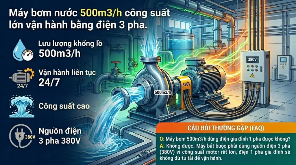 Máy Bơm Nước 500M3/H Đặc Điểm Thiết Kế Và Ứng Dụng Thiết Bị