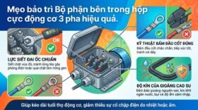 Mẹo bảo trì Bộ phận bên trong hộp cực động cơ 3 pha hiệu quả.