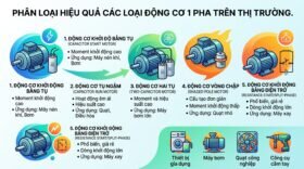 Phân loại hiệu quả các loại động cơ 1 pha trên thị trường.