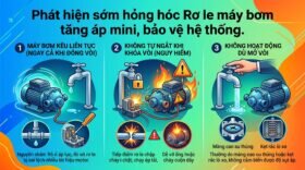 Phát hiện sớm hỏng hóc Rơ le máy bơm tăng áp mini, bảo vệ hệ thống.