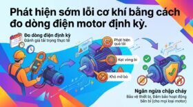 Phát hiện sớm lỗi cơ khí bằng cách đo dòng điện motor định kỳ.