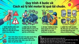 Quy trình 4 bước về Cách xử lý khi motor bị quá tải chuẩn.
