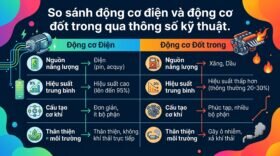 So sánh động cơ điện và động cơ đốt trong qua thông số kỹ thuật.