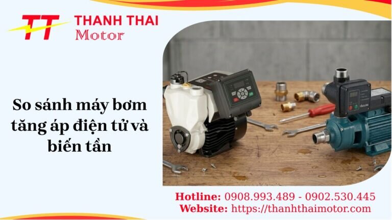 So sánh máy bơm tăng áp điện tử và biến tần