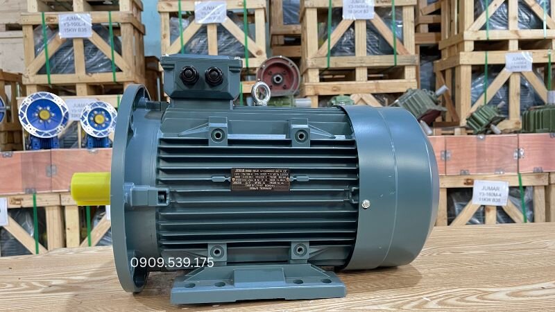 Thao tác đo kích thước trục và kiểm tra ngoại quan motor điện công nghiệp trực tiếp tại cửa hàng
