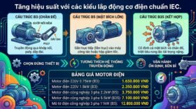 Tăng hiệu suất với các kiểu lắp động cơ điện chuẩn IEC.