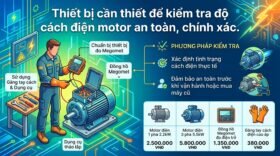Thiết bị cần thiết để kiểm tra độ cách điện motor an toàn, chính xác.