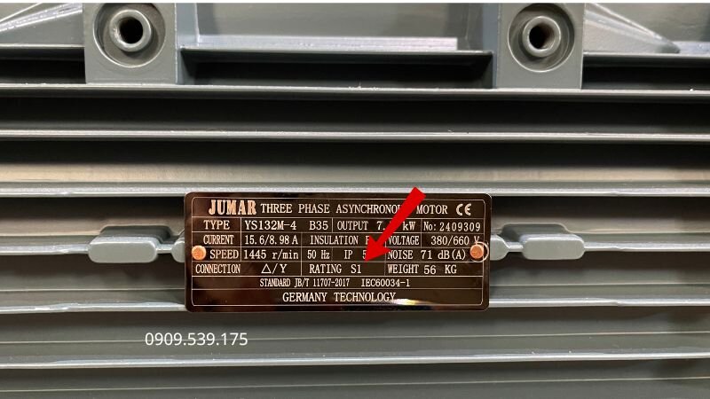 Thông số xác nhận motor có thiết kế tản nhiệt đủ tiêu chuẩn để vận hành liên tục không ngừng nghỉ