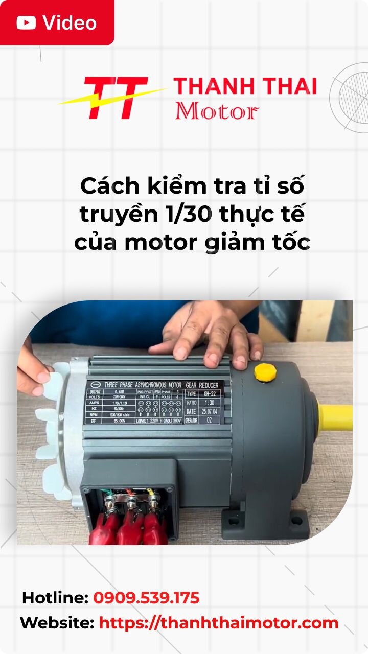 Thumb cách kiểm tra tỉ số truyền 1/30 thực tế của motor giảm tốc