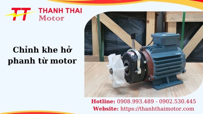Hình thumb chỉnh khe hở phanh từ motor