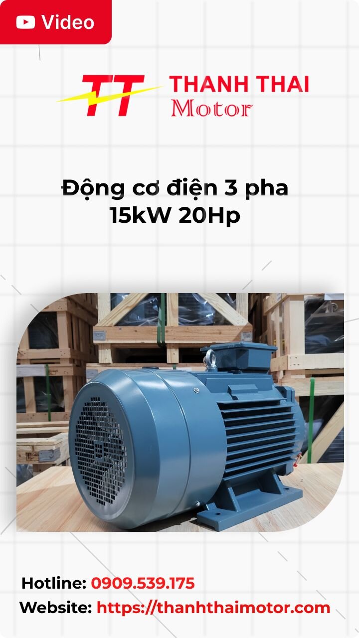 Thumb động cơ điện 3 pha 15kW 20Hp