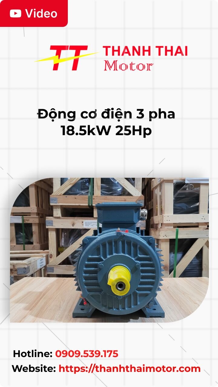 Thumb động cơ điện 3 pha 18.5kW 25Hp