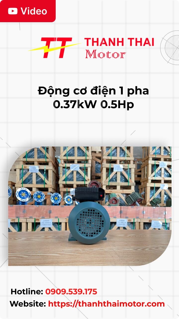 Thumb động cơ điện 1 pha 0.37kW 0.5Hp