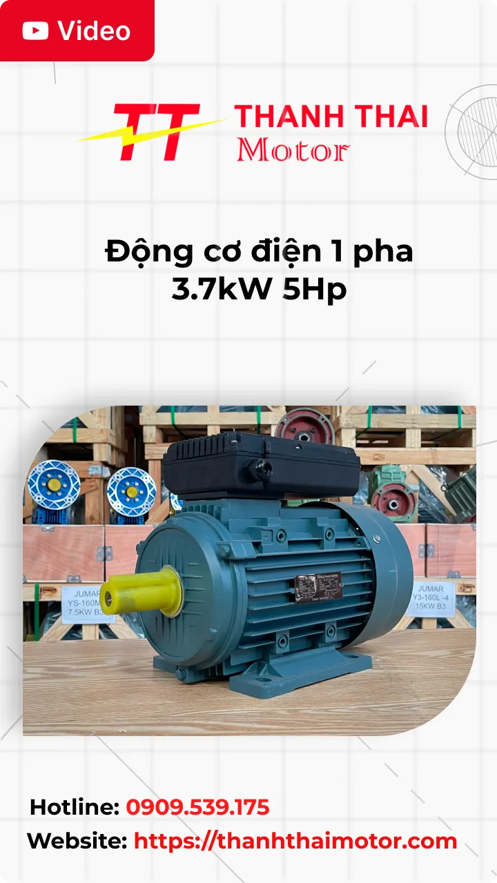 Thumb động cơ điện 1 pha 3.7kW 5Hp