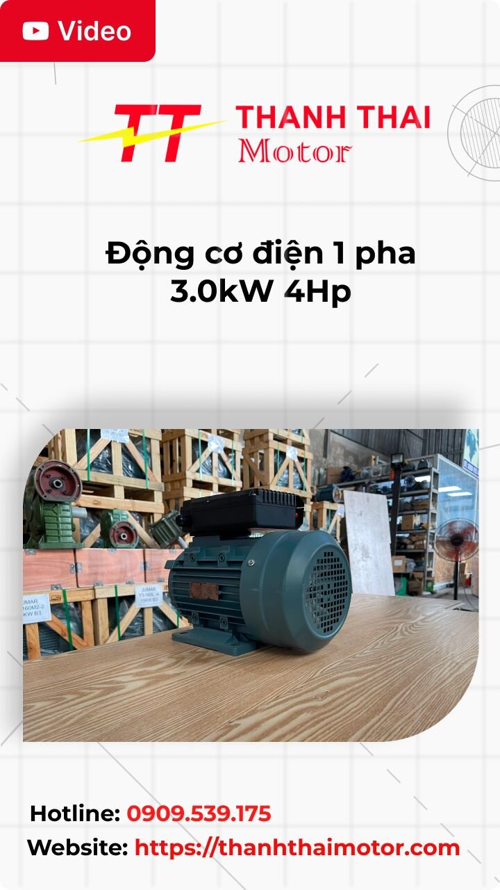 Động cơ điện 1 pha 3.0kW 4Hp
