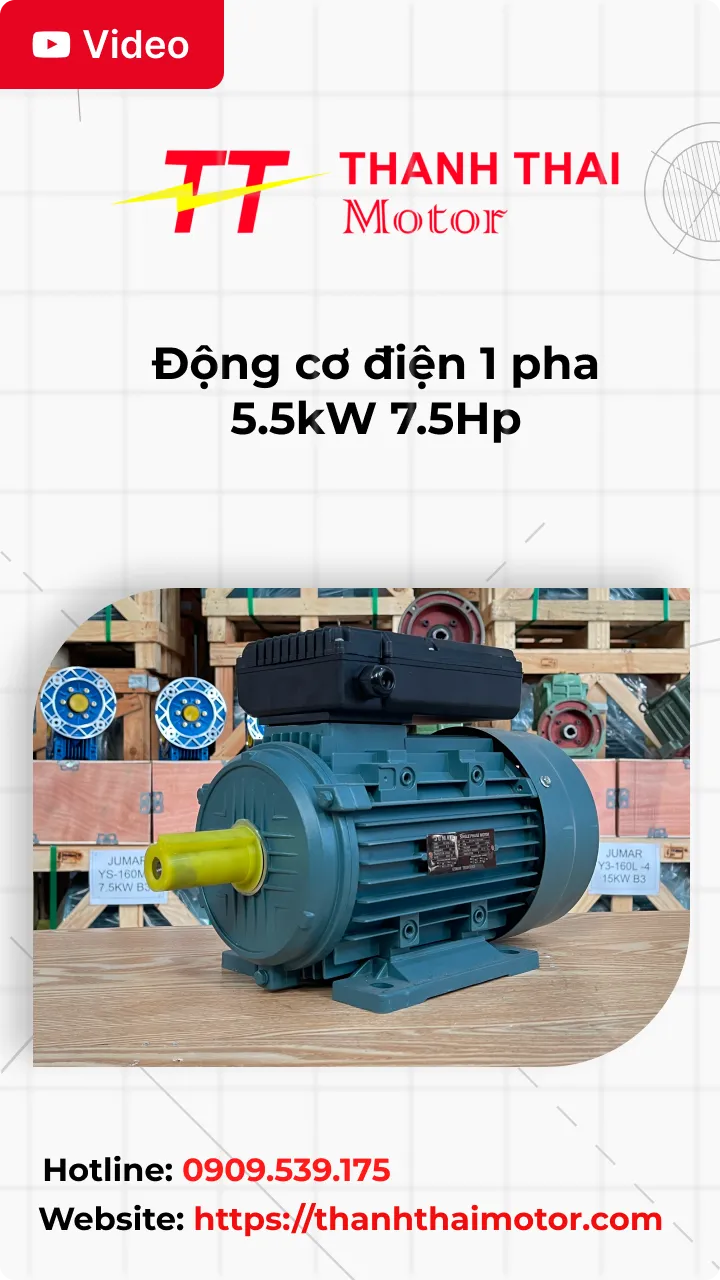 Thumb động cơ điện 1 pha 5.5kW 7.5Hp
