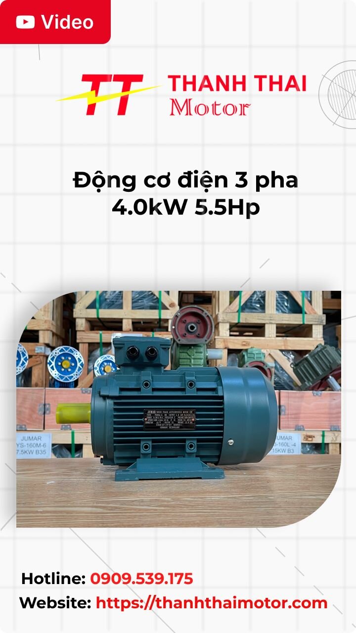 Động cơ điện 3 pha 4.0kW 5.5Hp