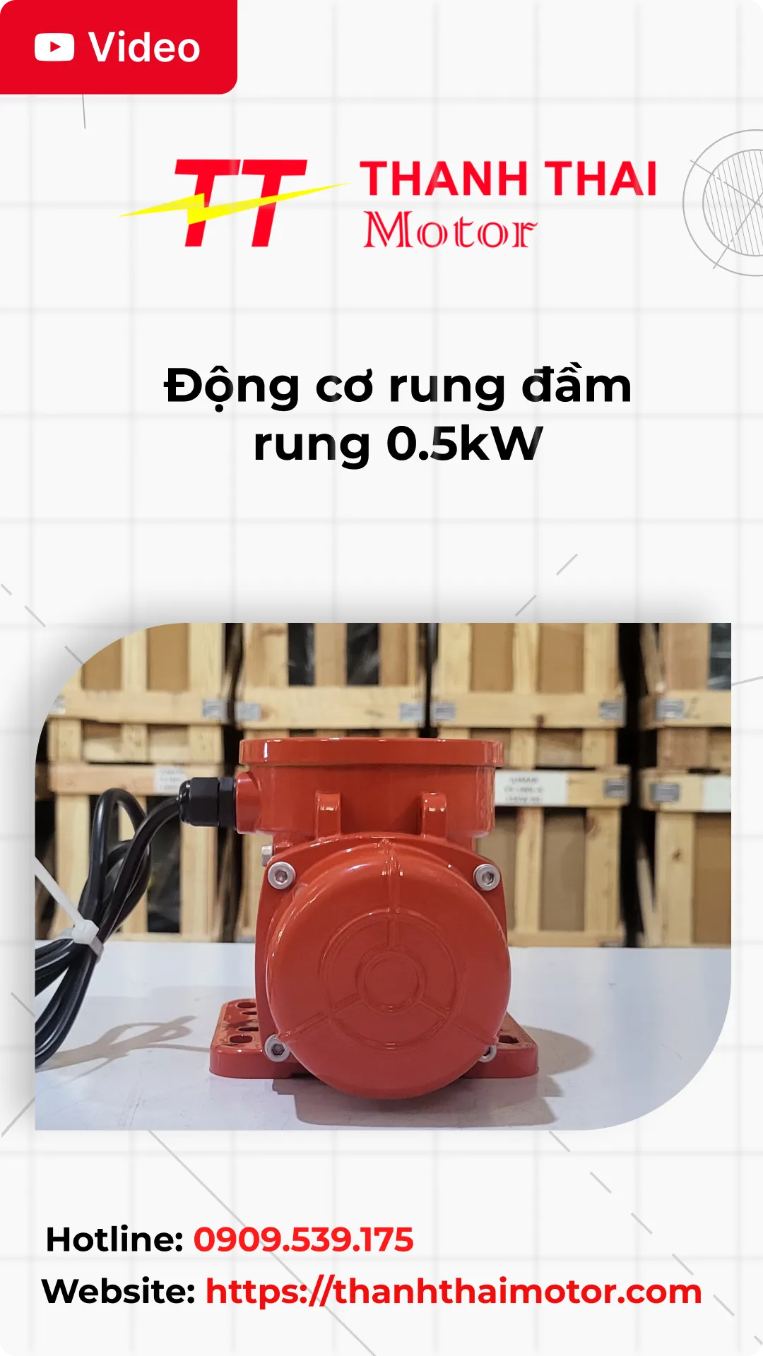 Động cơ rung đầm rung 0.5kW