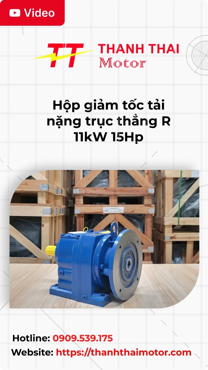 Thumb hộp giảm tốc tải nặng trục thẳng R 11kW 15Hp