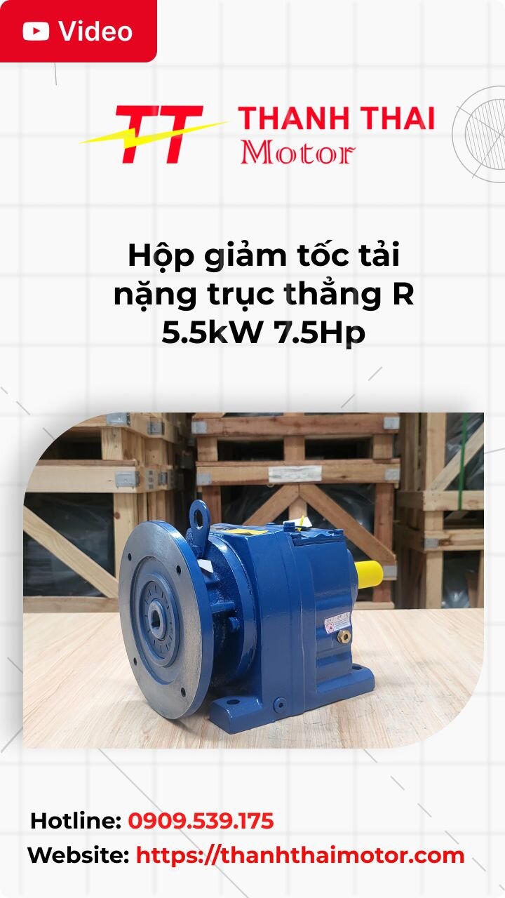 Thumb hộp giảm tốc tải nặng trục thẳng R 5.5kW 7.5Hp