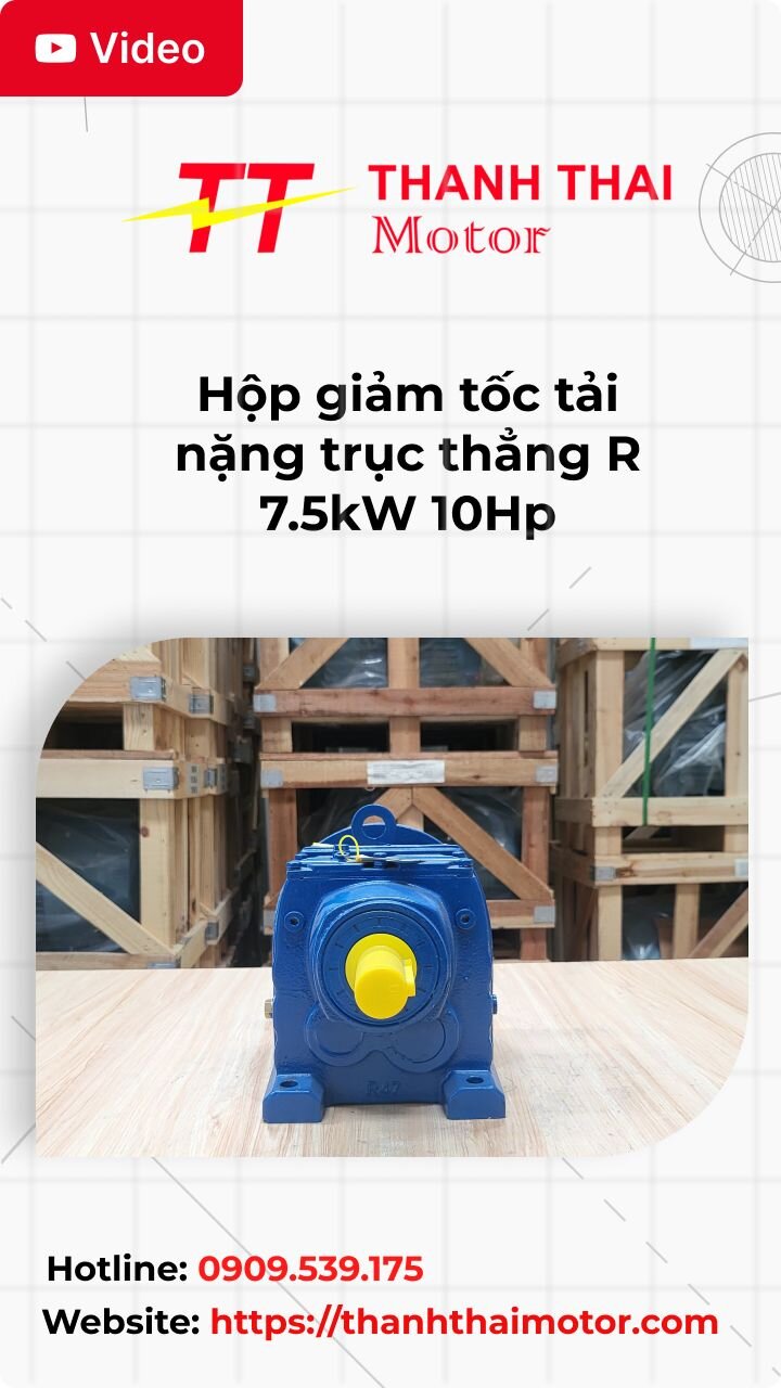 Thumb hộp giảm tốc tải nặng trục thẳng R 7.5kW 10Hp