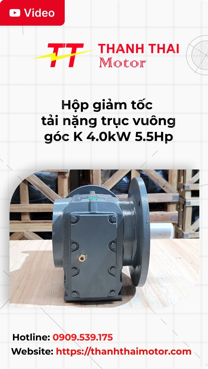 Thumb hộp giảm tốc tải nặng trục vuông góc K 4.0kW 5.5Hp