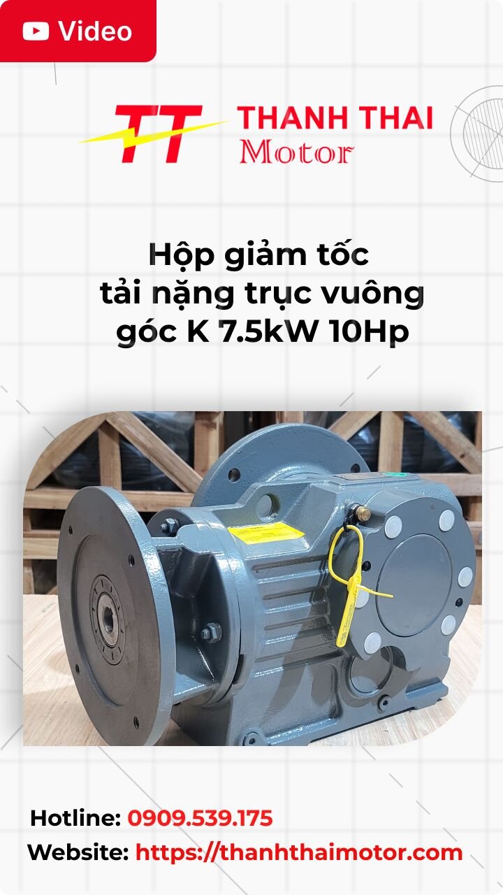 Thumb hộp giảm tốc tải nặng trục vuông góc K 7.5kW 10Hp