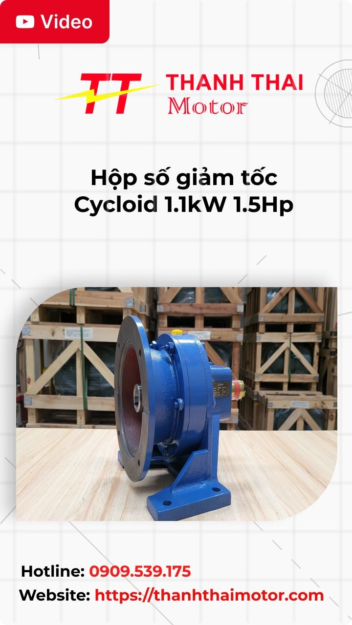 Hộp số giảm tốc Cycloid 1.1kW 1.5Hp