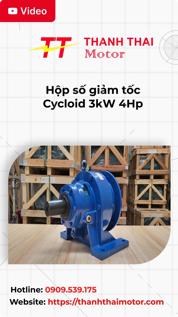 Hộp số giảm tốc Cycloid 3kW 4Hp