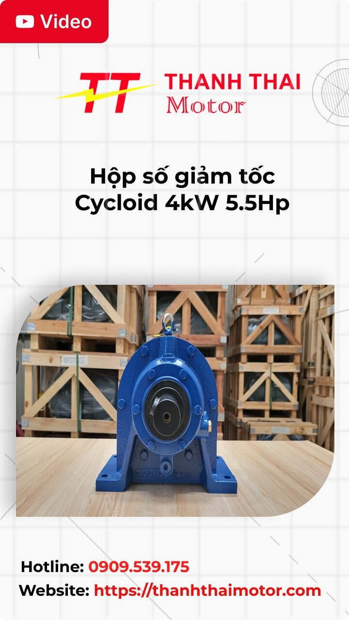 Hộp số giảm tốc Cycloid 4kW 5.5Hp