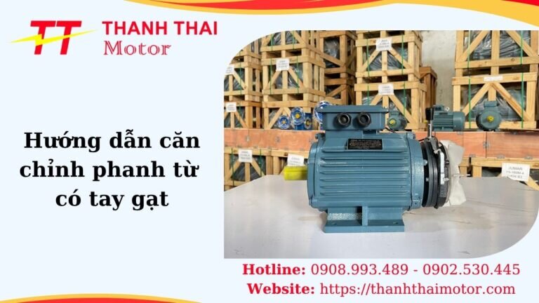 Hình thumb hướng dẫn căn chỉnh phanh từ có tay gạt