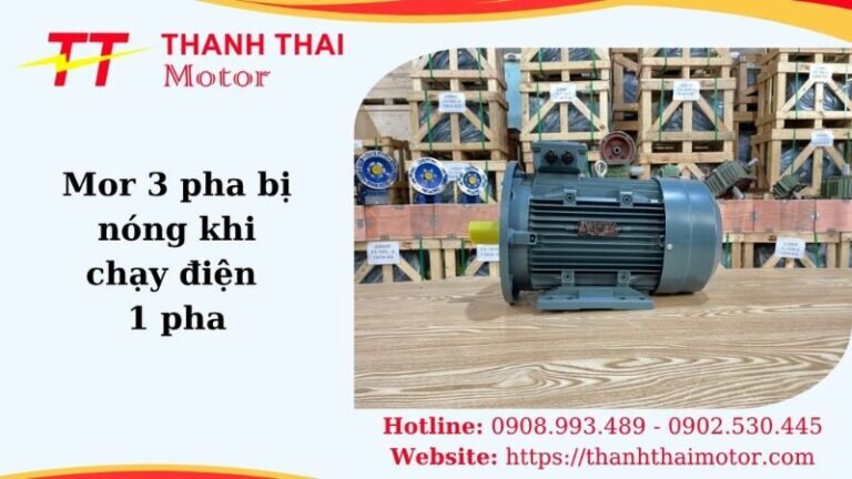 Thumb motor 3 pha bị nóng khi chạy điện 1 pha