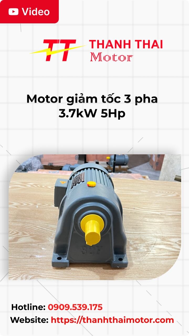 Thumb motor giảm tốc 3 pha 3.7kW 5Hp