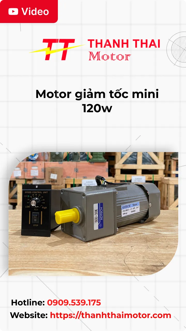 Motor giảm tốc mini 120w