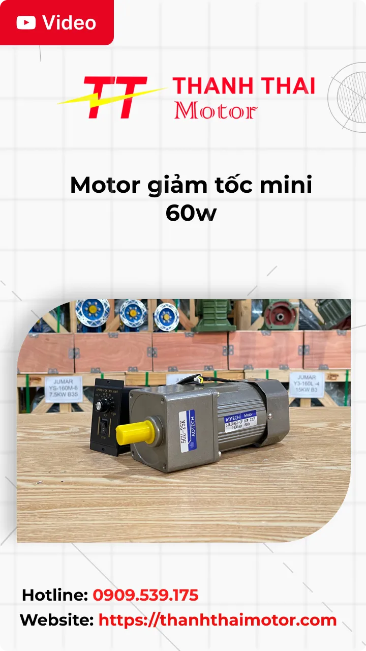 Motor giảm tốc mini 60w