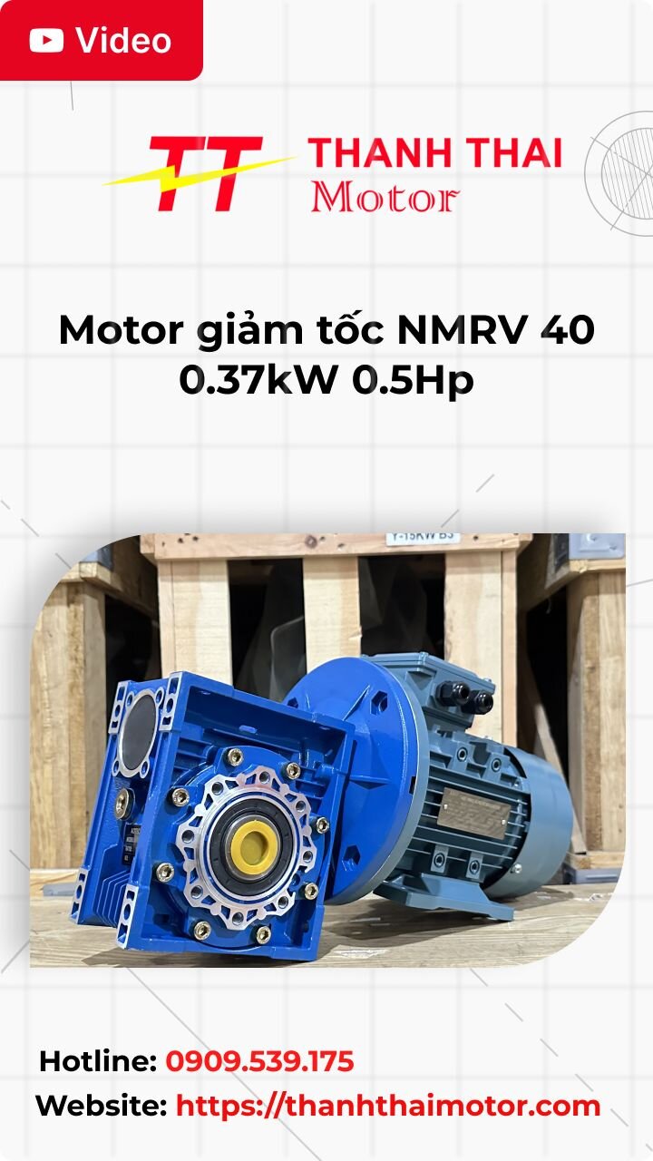 Thumb motor giảm tốc NMRV 40 0.37kW 0.5Hp