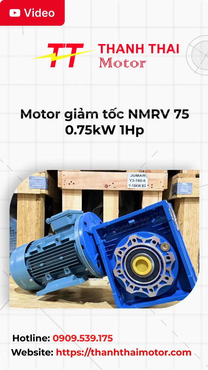 Thumb motor giảm tốc NMRV 75 0.75kW 1Hp