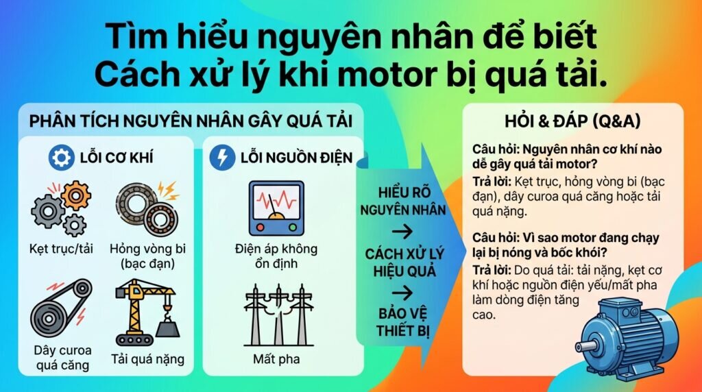 Tìm hiểu nguyên nhân để biết Cách xử lý khi motor bị quá tải.