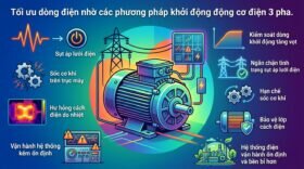 Tối ưu dòng điện nhờ các phương pháp khởi động động cơ điện 3 pha.