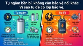 Tụ ngâm bền bỉ, không cần bảo vệ nổ; khác Vì sao tụ đề có lớp bảo vệ.