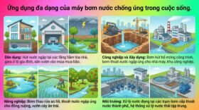 Ứng dụng đa dạng của máy bơm nước chống úng trong cuộc sống.
