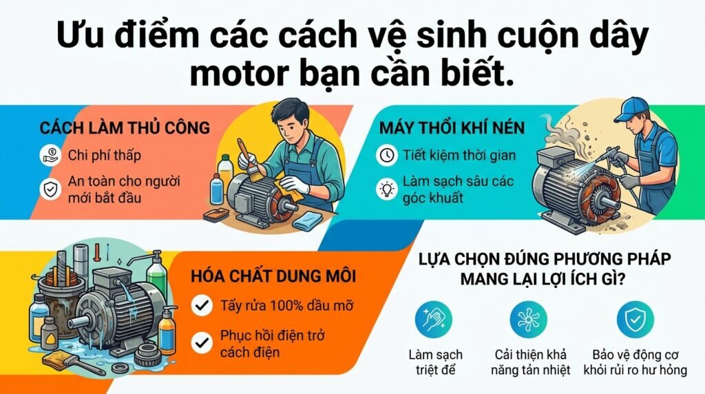 Ưu điểm các cách vệ sinh cuộn dây motor bạn cần biết.