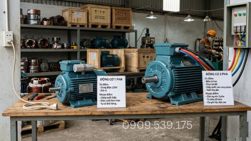 Cân nhắc ưu và nhược điểm để lựa chọn chính xác dòng motor cho từng nhu cầu vận hành.