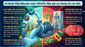 Ưu nhược điểm Máy bơm nước 100m3/h: Hiệu quả cao nhưng cần cân nhắc.