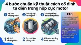 4 bước chuẩn kỹ thuật cách cố định tụ điện trong hộp cực motor