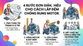 4 bước đơn giản, hiệu quả cho cách lắp đệm chống rung motor.