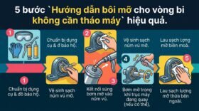 5 bước `Hướng dẫn bôi mỡ cho vòng bi không cần tháo máy` hiệu quả.