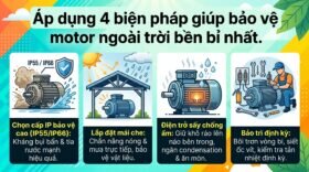 Áp dụng 4 biện pháp giúp bảo vệ motor ngoài trời bền bỉ nhất.