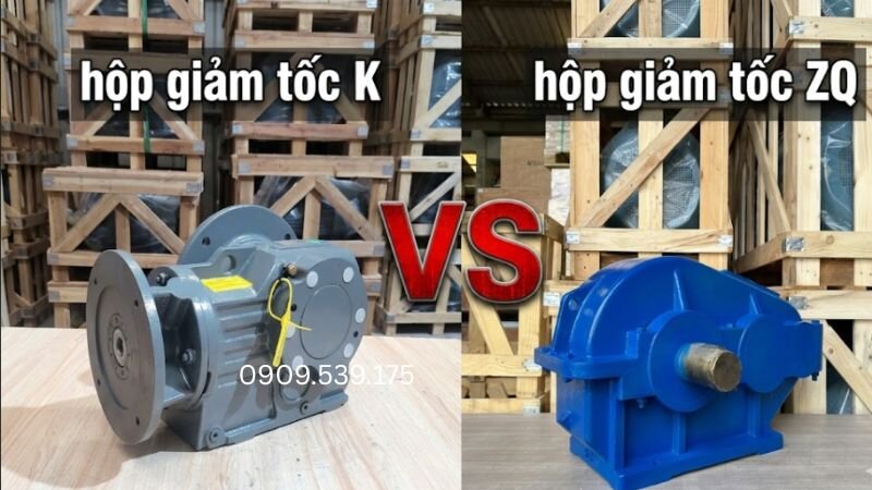 Sự khác biệt thông số vận hành hộp giảm tốc K và ZQ